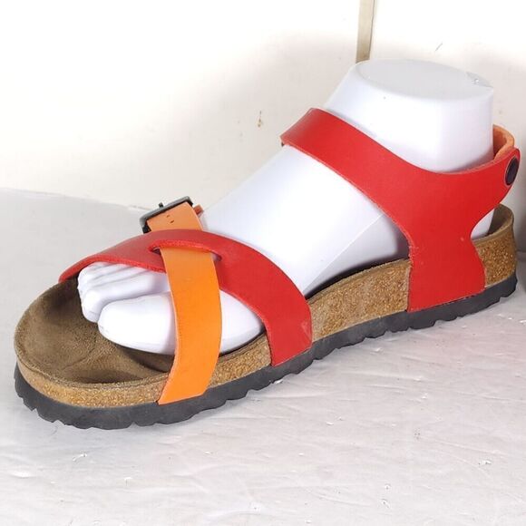 Birkenstock Papillio Women's Yara EU38 US7 Multicolor Flat Strappy Sandals Rare - Picture 7 of 16
